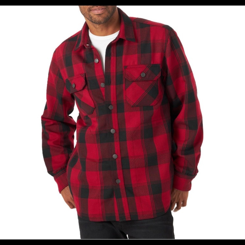 Men’s WRANGLER Single-Layer Warmth Shirt Jacket - Large Size - NEW